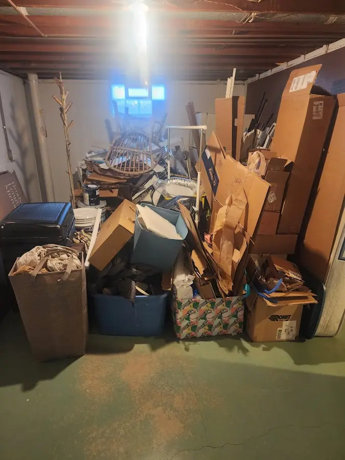 Roll-off dumpster container at job site for 15 Yard Dumpster Rental in Spring Valley Village